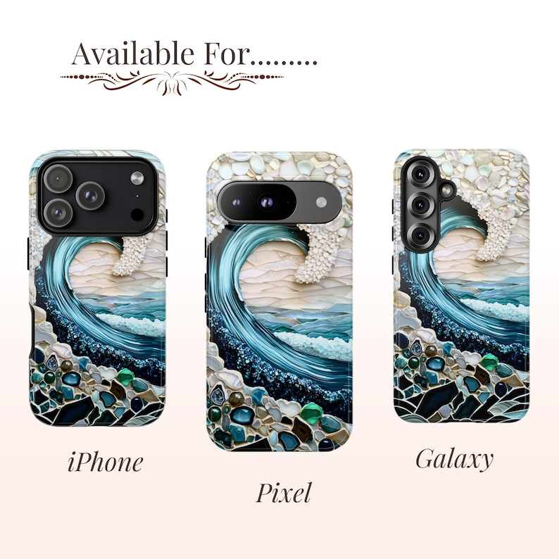 Ocean Wave MagSafe Case: Iridescent Turquoise Beach Design iPhone Cover 17 16 15 14 13 Pro Max, Mini, Galaxy s26 image 11