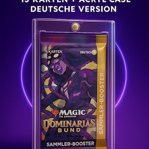 Paquete de coleccionista Magic Booster Dominaria Bund (DE) | con estuche acrílico y cierre magnético | Paquete de coleccionista de cartas raras de MTG