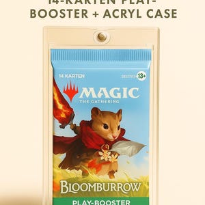 Bloomburrow Booster EN verzegeld | Magic the Gathering | Speel Booster + Acryl Case | Zeldzaam MTG-pakket | 14 kaarten | Verzamelaarsgeschenk