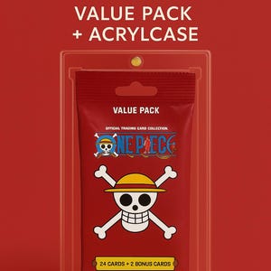 One Piece Value Pack (24 Cards + 2 Bonus) – EN Version – Luffy Jolly Roger Motiv – originalversiegelt
