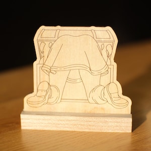 Frieren Figura Helecho - Soporte de madera Coleccionable Anime Decoración del hogar
