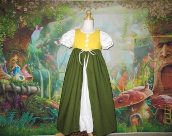 Renaissance Faire Dress and Chemise in any Girls Size and Color