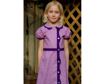 1930's Reproduction Dress in any Girl's Size - Fabric may vary