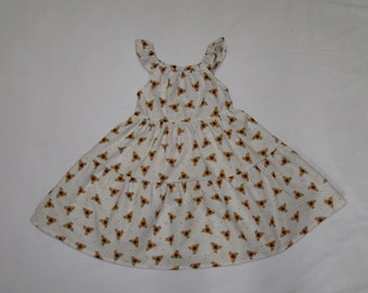 Sunflower Peasant Dress Child Sizes 2-8