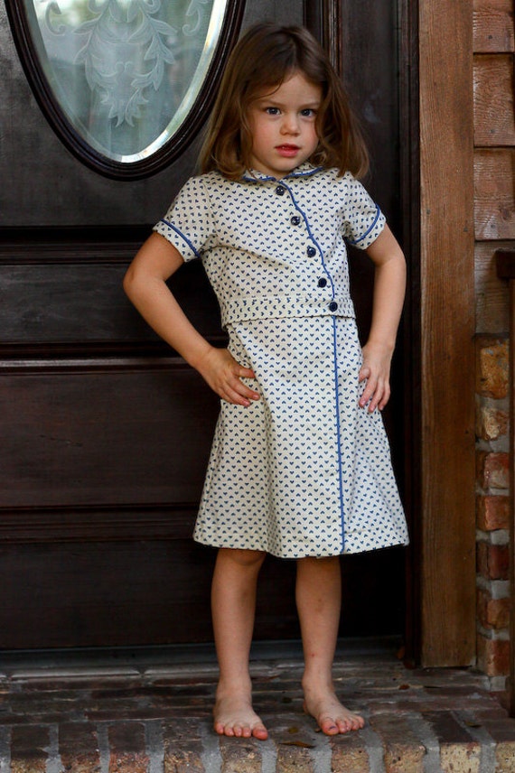 flour sack dresses 1930's Feed Sack Dress Reproduction Girls Sizes