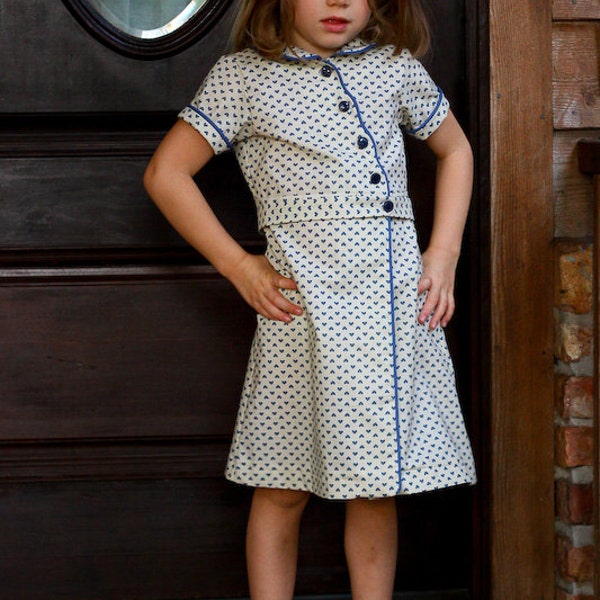 1930's Feed Sack Dress Reproduction Girls Sizes