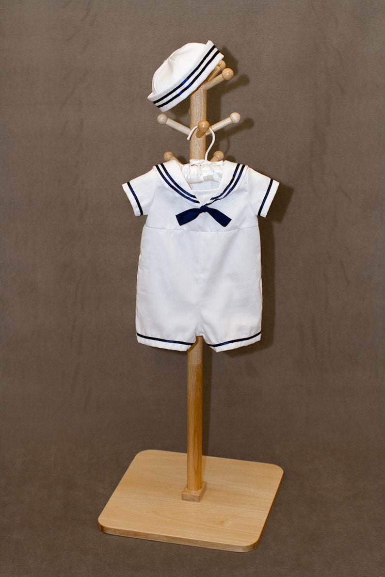 Baby Boy Sailor Outfit With Hat Etsy Baby Boy Sailor Outfit With Hat Etsy