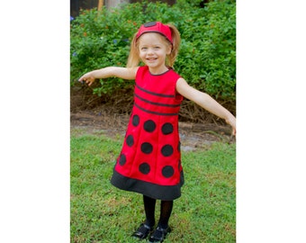 Dalek Costume Dress in any Child's Size, Choice of Colors