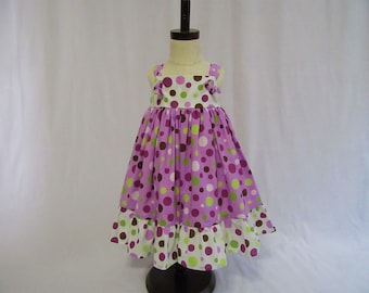 2T Polka Dot Sundress with Knot Straps