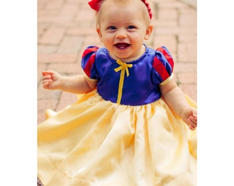 Custom Snow White Dress in Baby or Toddler Sizes