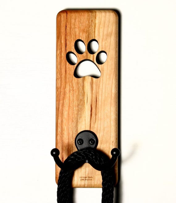 Dog Leash Holder for Wall Wooden Leash Hanger Dog Gift Etsy