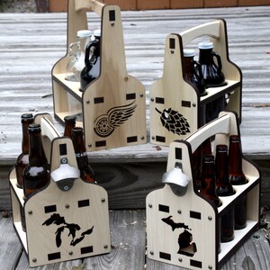 64 oz Growler Beer Holder, Growler Carrier, Hops image 2