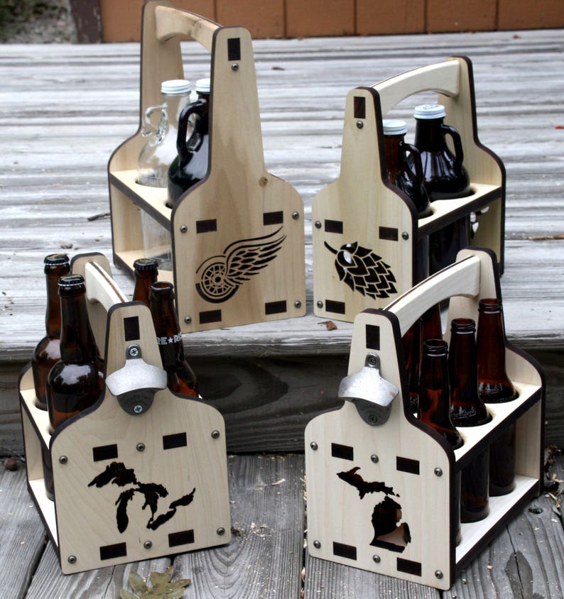 64 oz Growler Beer Holder, Growler Carrier, Hops image 2