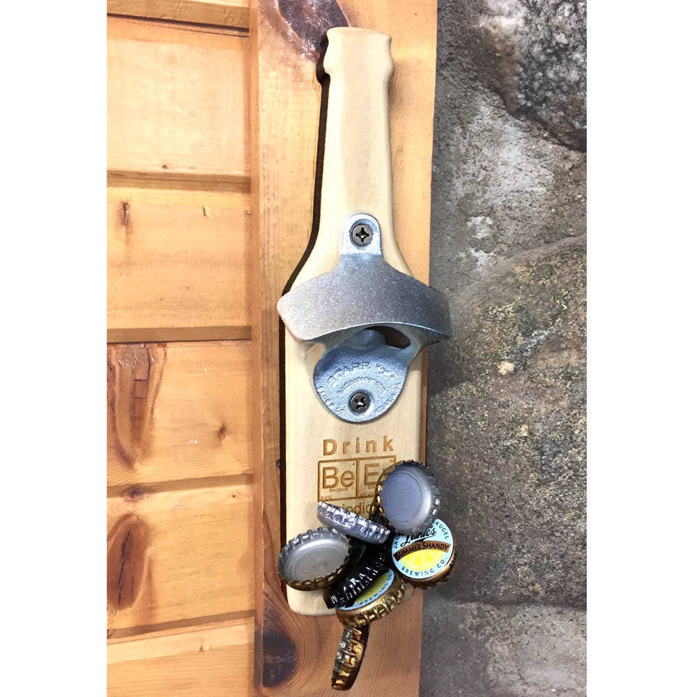 Beer Bottle Opener Wall Mount, Wood Bottle Opener Wall Mounted