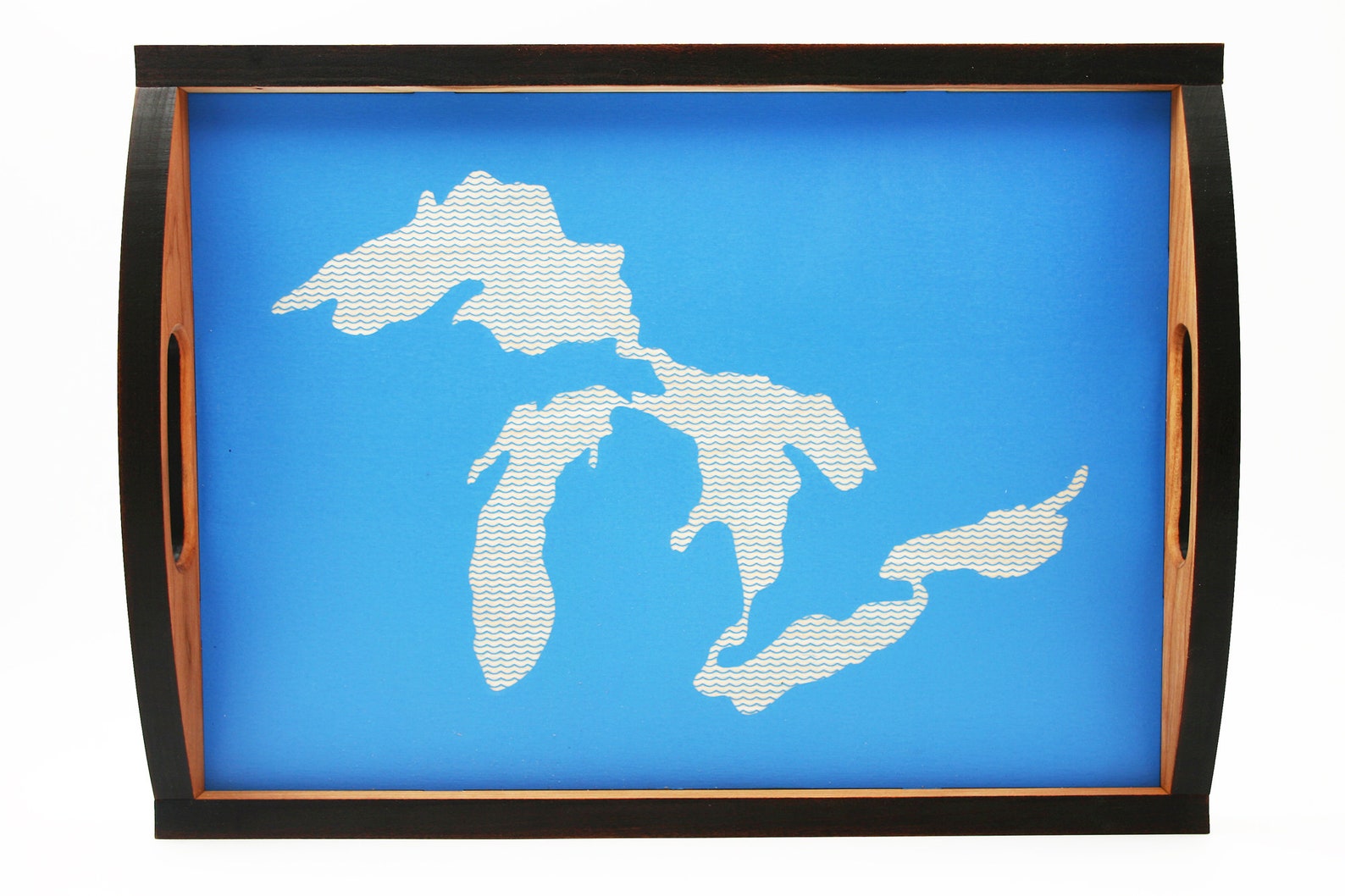 The Great Lakes Serving Tray TV Tray Wood Serving Tray Etsy
