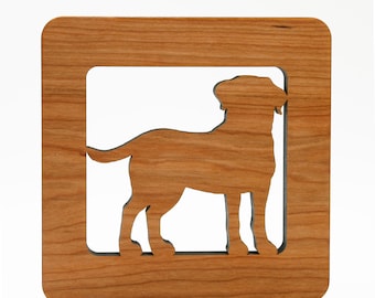 Labrador Decor, Kitchen Trivet, Dog Gift, Wooden Hotplate