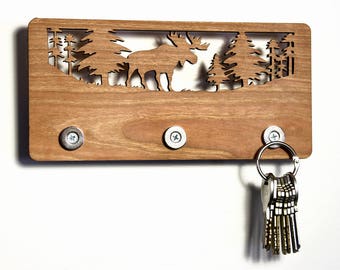 Moose Key Rack - Magnetic - Key Holder for Wall