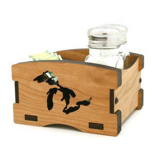 Great Lakes Wood Crate Table Centerpiece Wedding Decor Salt and Pepper Shakers Sugar Basket Holder
