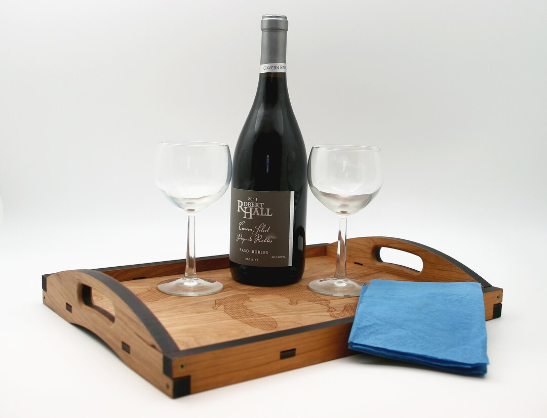 Great Lakes Serving Tray TV Tray Wood Tray Bar Tray Etsy