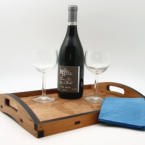 Handmade Great Lakes Serving Tray TV Tray Wooden Bar Tray Kitchen Decor Dining Tray Michigan Gifts