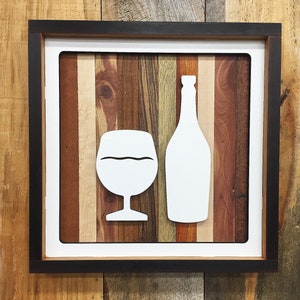 Wine Sign, Home Bar Wall Art, Vino Wood Hanging, Wine Gift, Wedding Gift