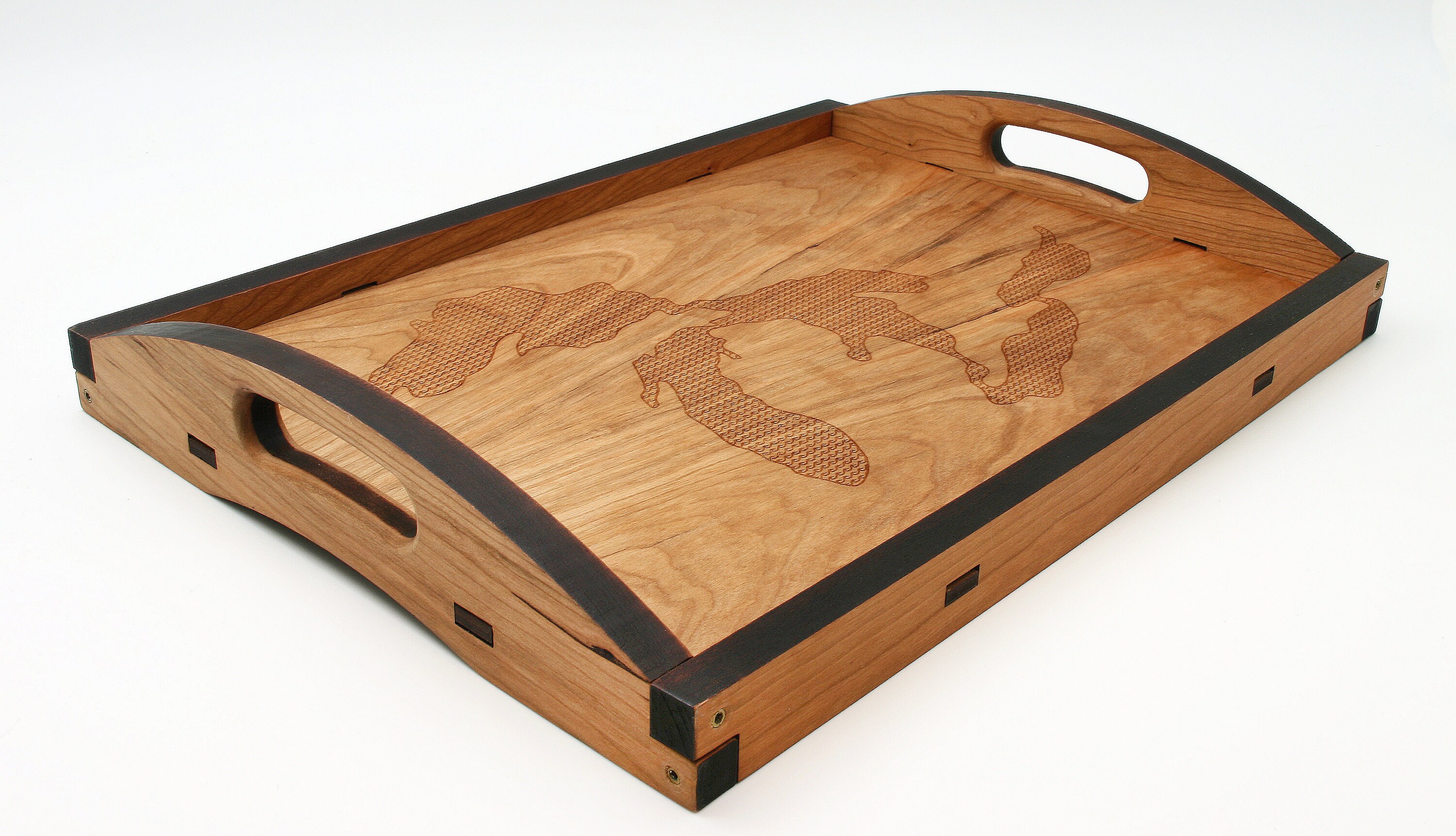 Great Lakes Serving Tray TV Tray Wood Tray Bar Tray Etsy