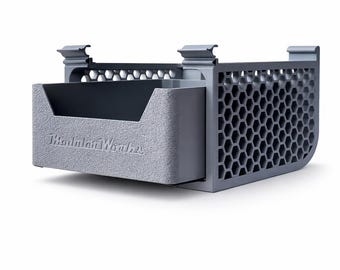 Drawer module for campervan shelves and ceiling shelves | Storage expansion for VW campervans & vans | Under-cabinet shelf in honeycomb design