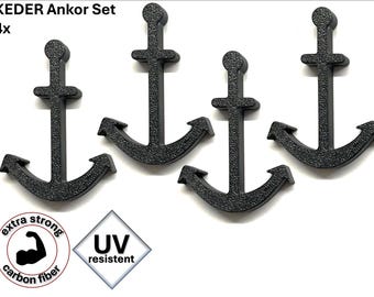 Hooks for awning rail on VW California T5/T6 awnings | Camping hooks for vanlife accessories | ASA carbon reinforced | various sets available