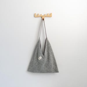 Bolso minimalista estilo origami, bolso hobo holgado, bolso tote triangular, bolso tote de moda coreana, bolso cruzado para uso diario