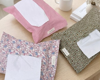 Fabric Tissue Box Cover, Affordable Housewarming Gift, Dinner Napkins Holder, Table Setting Decor, Paper Towel Pouch