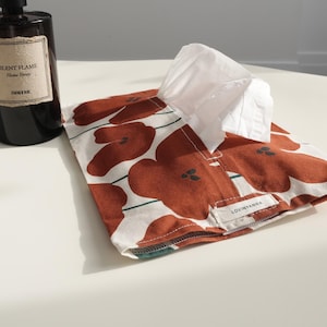 Bolsa de pañuelos de algodón hecha a mano, organizador de bolsos para viajes en coche, funda reutilizable para servilletas