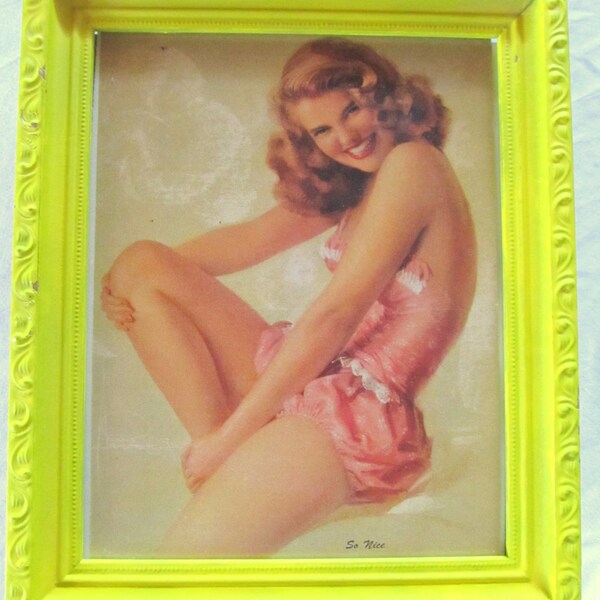 VINTAGE PRINT "So Nice"  --framed-- pinup