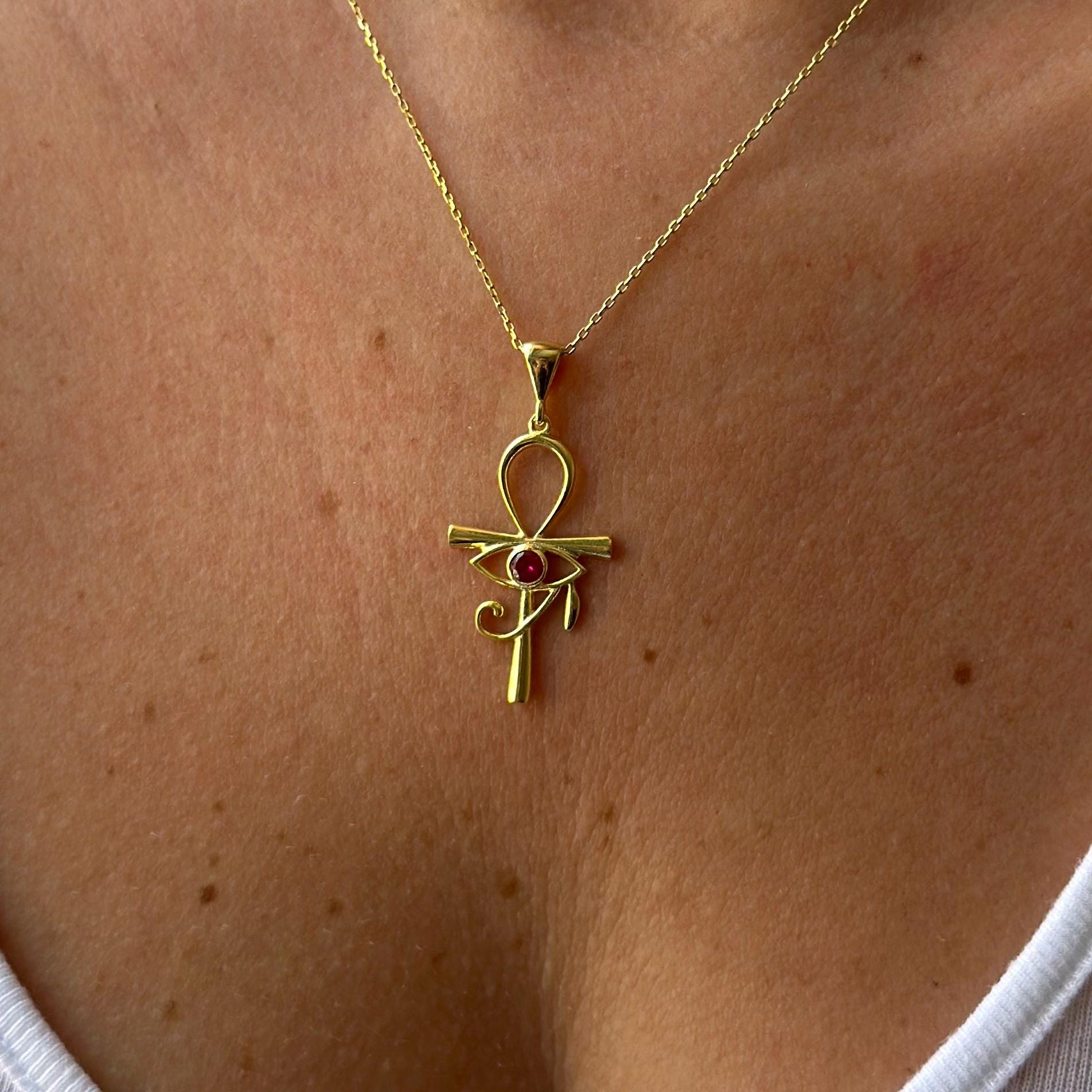 ゴールド　ankh ネックレストップ Gold ankh necklace - Etsy 日本