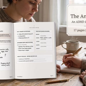 Structured ADHD Daily Planner PDF |Executive Function Workbook | Focus, Routine Tracker | Time Management Printable Organizer | Adhd planner