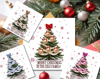 Personalized Family Names Christmas Card (Digital Download)