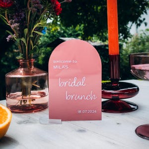 Willkommensschild JGA personalisiert, Bridal Brunch, Junggesellinnenabschied Deko, alternativer Text möglich