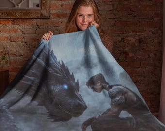 Fourth Wing Xaden Riorson Plush Blanket: Dragon Lover Throw