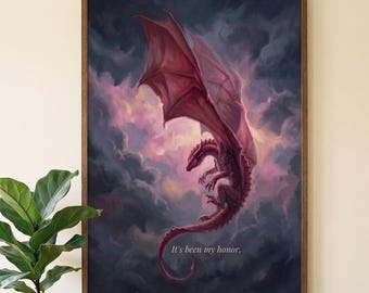 Fourth Wing Quote | Liam “It’s Been My Honor” | Rebecca Yarros Digital Poster (Instant Download)