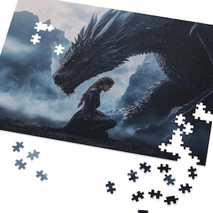 Fourth Wing Violete Sorenghail Puzzle, Fantasy Book Jigsaw Puzzles, Rebecca Yarros, Book Lover, Rider Gift (110, 252, 500, 1000-Piece)