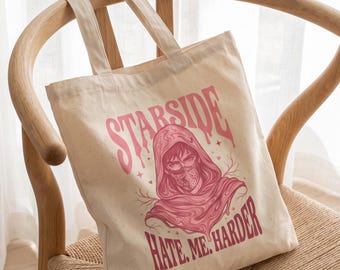 Starside Harlan Raker Tote Bag | Hate Me Harder Dark Romance Book Lover Gift | Fantasy Romance Bookish Tote Inspired by Alex Aster