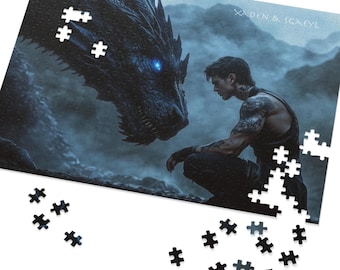 Fourth Wing Xaden Riorson Puzzle: Fantasy Dragon Rider Gift
