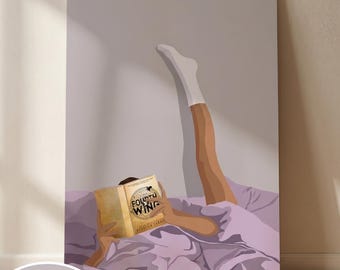 Póster decorativo de pared con diseño del dragón de la Cuarta Ala / Póster estético para amantes de los libros / Lámina de estilo romántico oscuro / Decoración para habitaciones literarias / GIF de fan de Rebecca Yarros