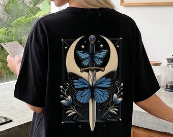 Quicksilver T-Shirt: Butterfly Sword, Dark Fantasy Romance Apparel