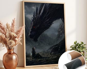 Fourth Wing Art Print | Violet Sorrengail Dragon Rider Poster | Bookish Gift for Her | Rebecca Yarros