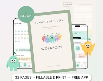 Neurodivergent Planner | ADHD Daily PDF for Adults | Dopamine Habit Tracker App | Mental Health Self Care | Printable Instant Download