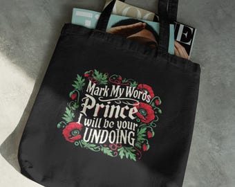 Powerless draagtas: gerecycled katoencanvas, cadeau boekenliefhebber