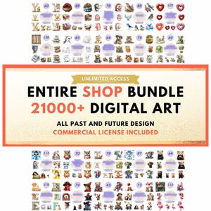 21000+ Watercolor Clipart Mega Bundle, Entire Shop Access (PNG)