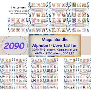 Cute Animals Alphabet Letters | Clipart Bundle | Nursery Clipart | Animal ABC | Nursery Decoration | Classroom Decor | Printable Animal, vv
