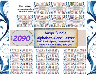 Alphabet animalier, lettres PNG, décoration pour chambre d'enfant, sublimation