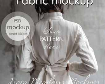 Kleid Mockup PSD mit Smart Objekt Muster Anzeige Textilmuster Showcase Stoff Mockup Smart Objekt Bearbeitbares Mockup Stoff Display Mockup